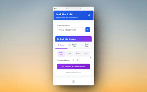 Gmail Alias Toolkit :: Generate and manage Gmail aliases using +tag addressing and presets
