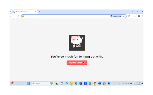 Random Compliment Generator :: Brighten your day with a random compliment every time you open a new tab!