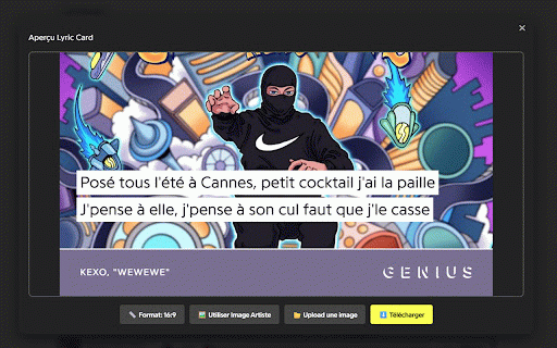 Genius Fast Transcriber + Lyric Card Maker :: The ultimate tool for Genius contributors. Custom buttons, smart tags, auto-corrections, and Lyric Card creation (FR/EN/PL).