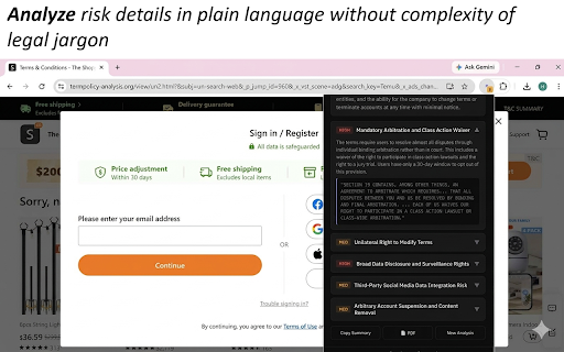 KnowYourTOS :: Scan Terms & Conditions in real-time. Surface hidden risks before you click 'I Agree.'