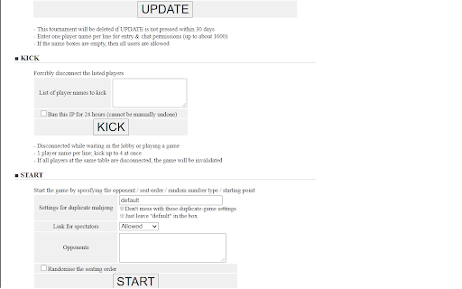 Tenhou tournament-manager translator :: Translates the tournament editor page to English