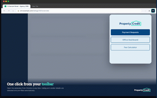 Property Credit Chrome Extension :: Extract data from any webpage DOM