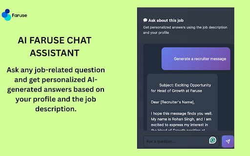 Faruse Job Application Assistant :: Autofill job applications with your Faruse profile and AI-generated answers