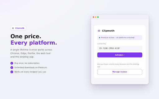 Clipmoth Video Downloader — HLS m3u8 & MP3 :: Download videos & audio from web pages. HLS (m3u8) streams, MP4, MP3 supported. Only download content you have the right to save.