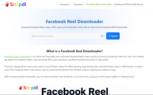 Snapdl :: Snapdl is a fast and secure TikTok, Instagram, Snapchat and facebook downloader and viewer