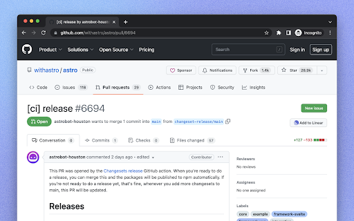GitHub to Linear Redux :: View and create Linear tickets from any GitHub PR or issue. Maintained fork of GitHub to Linear.