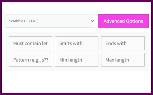 Scrabble Word Finder :: Official Chrome Extension for Scrabble Word Finder UK