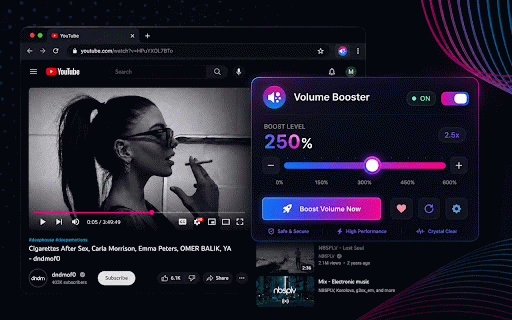 Volume Booster :: Control tab volume. Boost tab sound up to 600%.