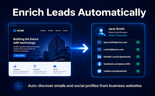 Maps Leads Extractor :: Map scraper and leads extractor for business listings. Extract emails, phones, websites, addresses, coordinates, and social links.