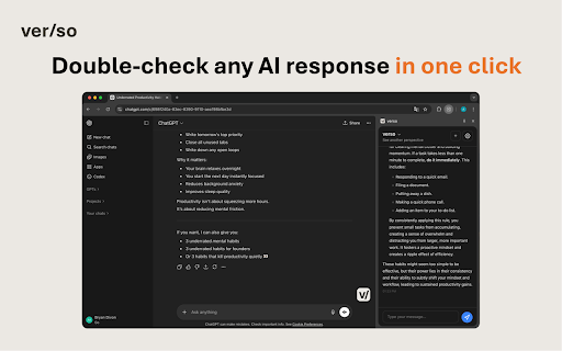 verso :: Get alternative perspectives on your chat conversations
