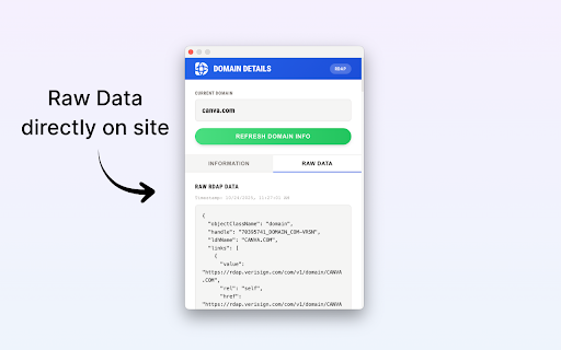 Domain Details - RDAP & WHOIS Data in Your Browser :: Instant, private domain lookups. Get RDAP/WHOIS data, expiration dates, nameservers, and registrar details right in your browser.