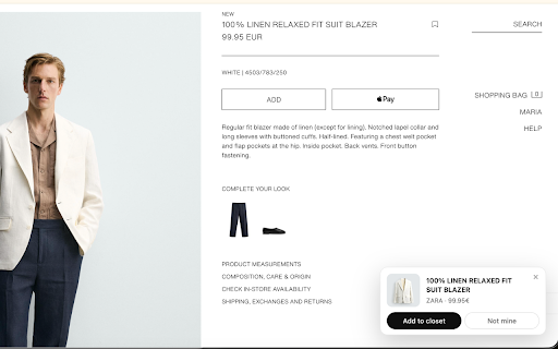 DressMe — Add to Closet :: Add any product page to your DressMe closet with one click.