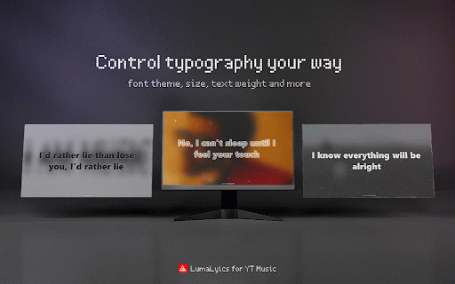 LumaLyrics for YT Music Version :: Stunning kinetic lyrics for YouTube Music with beautiful visual effects, particle animations & full customization. Lyrics overlay.