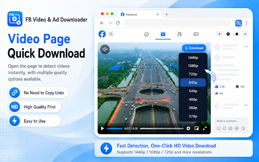 Facebook Video & Ad Downloader - Reels, Feed & Ad Library Media :: Download Facebook Ad Library, Reels, Feed & sponsored videos and HD images in one click. Lightweight, fast, and easy to use