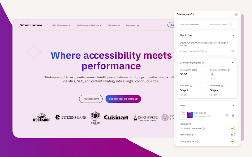Siteimprove Dynamic Content Checker :: Start capturing your snapshots effortlessly.