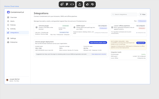 Containment AI :: Protect your organization from data leaks to AI chatbots