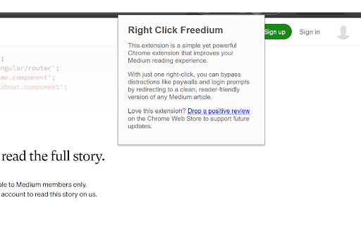 Right Click Freedium :: A right-click tool to view Medium articles in a clean, reader-friendly layout.