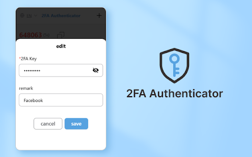 2FA Authenticator :: A free 2FA authentication extension that helps you easily obtain two-factor authentication codes.