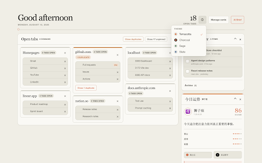 Zero Tab :: A local-first personal workstation for organizing tabs, saved links, and builder updates.