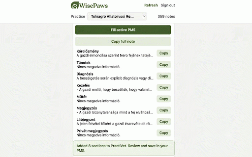 WisePaws :: Copy your WisePaws clinical notes into your practice management system.