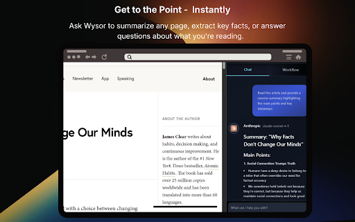 Wysor: AI Web Agent & Automation :: Automate web tasks with AI! Wysor is a powerful Chrome extension that lets you save workflows, extract data, fill forms, and more.