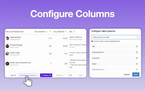 TikTok Follower Export Tool - Free Extractor by exporter24 :: Export TikTok following & followers with email and detailed information, filter and sort by your needs. Free and unlimited.