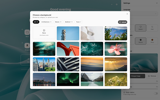 Ember Tabs :: Custom new tab page that turns your bookmarks bar into a clean dashboard.