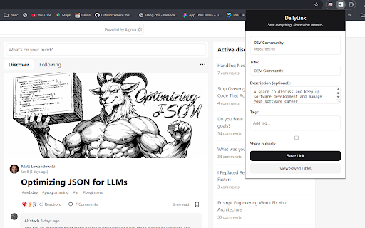 DailyLink - Save everything. Share what matters. :: Quickly save any link to your DailyLink collection with one click