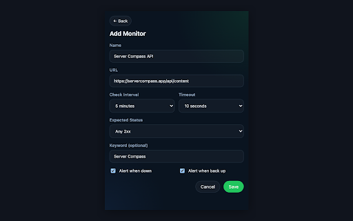Uptime Pulse - Website Uptime Monitor :: Monitor website uptime and response times from your browser. Get instant alerts when sites go down.