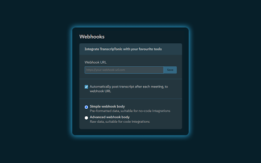 TranscripTonic :: Simple Google Meet transcripts. Private and open source.