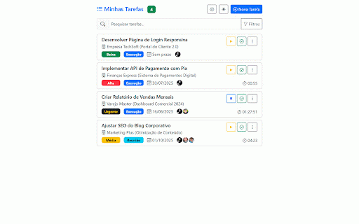 DG Servus Munus :: Gerencie tarefas e projetos com eficiência. Controle tempo, equipes e prazos. Gere insights com IA.
