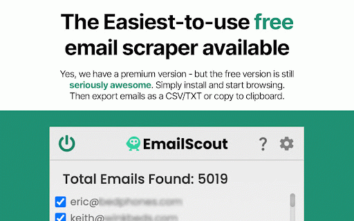 EmailScout - Email Finder, Scraper & Extractor :: Powerful Email Extractor & Scraper for Sales & Marketing
