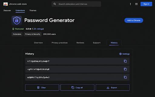 Password Generator :: Password Generator is a fast, privacy-focused Chrome extension for creating strong passwords and memorable passphrases. Everything…