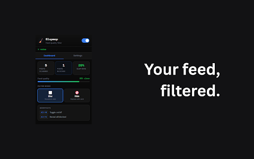 Slopmop :: Clean up your LinkedIn feed. Less cringe, more signal.