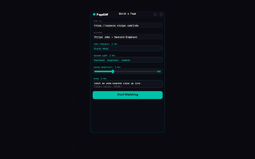 PageDiff — Website Change Tracker :: Monitor any webpage for changes. Get notified the moment a price drops, a job listing updates, or content changes.