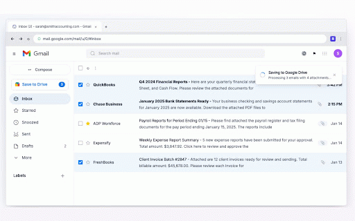 Bulk-Save Gmail Attachments :: Save time by downloading or saving to Drive all attachments from selected emails in one click