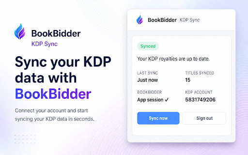 BookBidder KDP Sync :: Syncs your KDP royalty data to BookBidder.