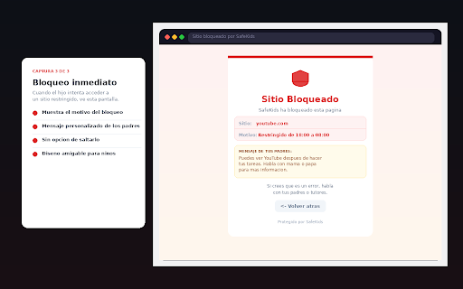 SafeKids :: Control parental para Chrome: bloquea sitios y establece límites horarios