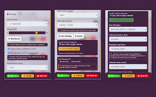 Everyday Task Reminder :: Create and manage custom alarms and reminders with optional Google Calendar integration