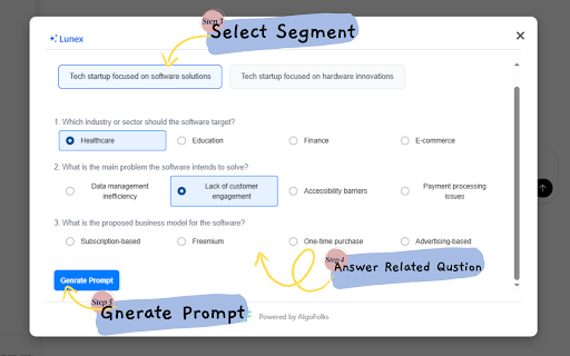 Lunex – A Prompt Guide :: Lunex – Upgrade Your Prompts with Ease
Lunex is a lightweight yet powerful Chrome extension that helps you instantly enhance…