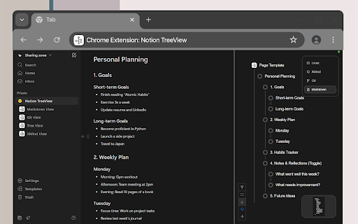 Notion TreeView :: View Notion tasks as a tree hierarchy with progress tracking
