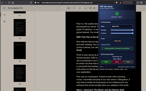PDF Dark Mode :: Dark Mode for PDF files to reduce eye strain.