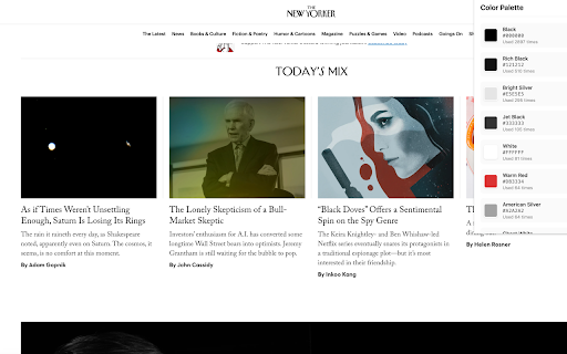 Color Palette Extractor :: Extract color palette from any webpage with accurate area-based color detection
