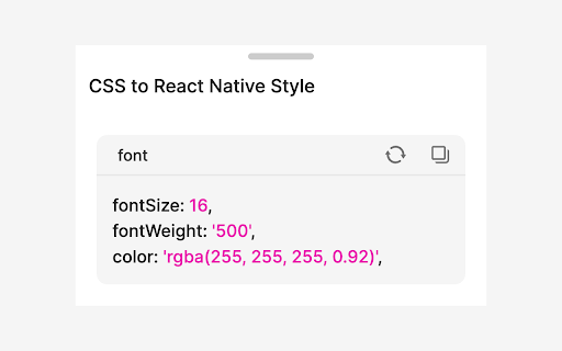 Design CSS To React Native style :: Convert Figma & Master Go & Mock Plus css styles to react native style formats
