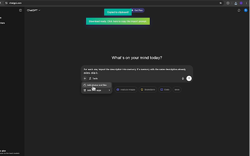 MemPort – ChatGPT Memory Backup & Restore :: Back up and restore your ChatGPT memory via the extension popup using CSV files.