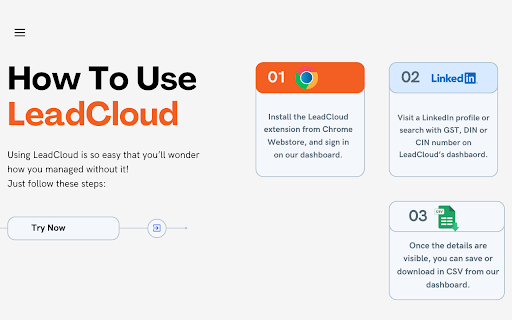LeadCloud: Free B2B Phone Number & Email Finder :: LeadCloud: A Chrome extension to quickly find emails & phone numbers for fast lead generation and outreach with a click!