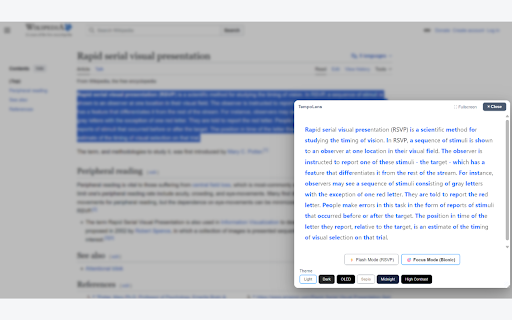 TempoLens :: Speed read any text online — AI chats, articles, documents. RSVP and bionic reading modes.