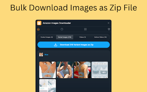 Amazon Images Downloader - Amazon Image & Video Downloader :: Save Amazon product photos, variant images, and videos. Export image and videos URLs to CSV for easy bulk downloads.