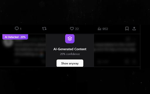 AI Slop Blocker :: Hides AI-generated posts in your feed. Scoring runs on your device.