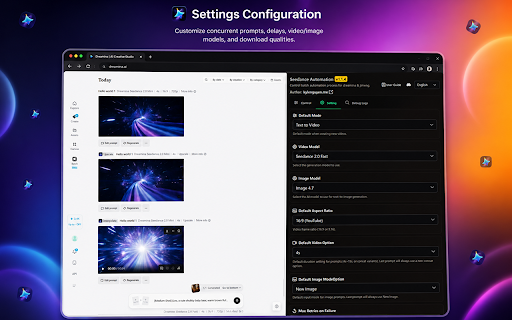 Seedance Automation - Auto Seedance & Seedream on Dreamina or Jimeng :: Auto Seedance & Seedream your prompts at scale. Batch generate and auto-download videos and images on Dreamina or Jimeng.